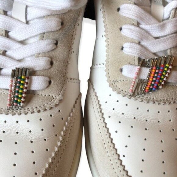 Loeffler Randall Keeley Gingham Leather Low-Top Sneakers Size 11 - Picture 9 of 16